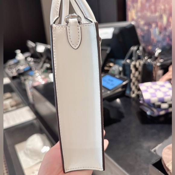 NWT Coach CP011 North South Mini Tote In Signature Canvas Silver/Glacier… - Picture 9 of 12